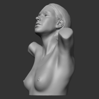 HD girl bust E 3D print model - Thumbnail 4