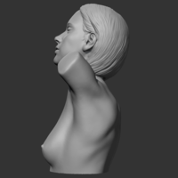 HD girl bust E 3D print model - Thumbnail 5