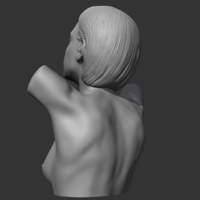 HD girl bust E 3D print model - Thumbnail 6