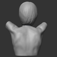 HD girl bust E 3D print model - Thumbnail 7