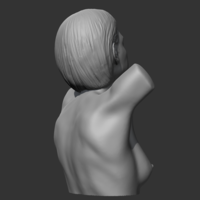 HD girl bust E 3D print model - Thumbnail 8
