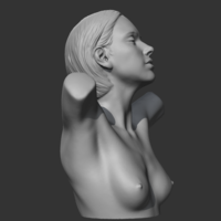 HD girl bust E 3D print model - Thumbnail 9