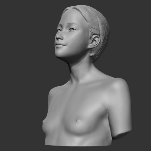 HD girl bust F 3D print model 3D Print 469684