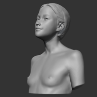 HD girl bust F 3D print model - Thumbnail 1