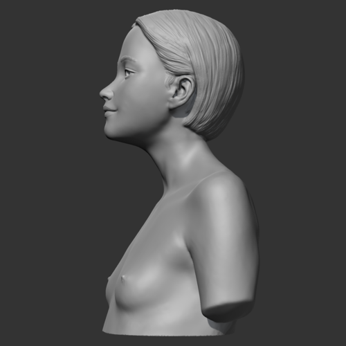 HD girl bust F 3D print model 3D Print 469685