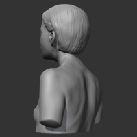 HD girl bust F 3D print model - Thumbnail 3