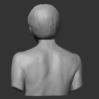 HD girl bust F 3D print model - Thumbnail 4