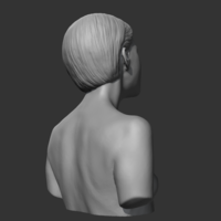 HD girl bust F 3D print model - Thumbnail 5