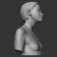 HD girl bust F 3D print model - Thumbnail 6
