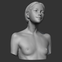 HD girl bust F 3D print model - Thumbnail 7