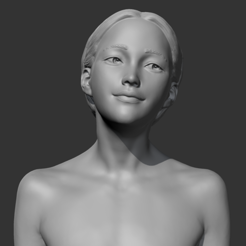 HD girl bust F 3D print model 3D Print 469691