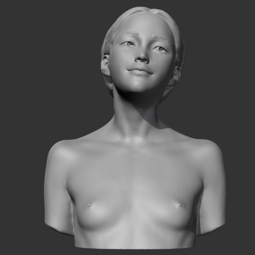 HD girl bust F 3D print model 3D Print 469692