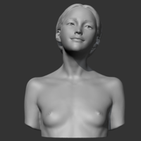 HD girl bust F 3D print model - Thumbnail 9