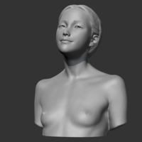 HD girl bust F 3D print model - Thumbnail 10