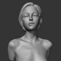 Small HD girl bust G 3D print model 3D Printing 469700