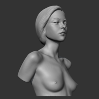 HD girl bust G 3D print model - Thumbnail 10