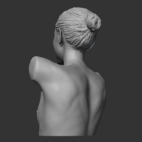 HD girl bust H 3D print model - Thumbnail 4