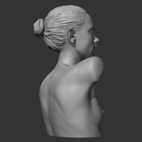 HD girl bust H 3D print model - Thumbnail 6