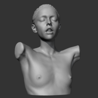 HD girl bust H 3D print model - Thumbnail 8