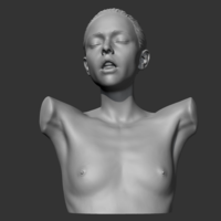 HD girl bust H 3D print model - Thumbnail 10