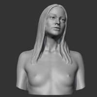 HD girl bust K 3D print model - Thumbnail 3