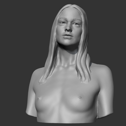 HD girl bust K 3D print model 3D Print 469722