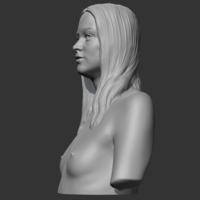 HD girl bust K 3D print model - Thumbnail 6