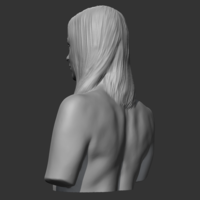 HD girl bust K 3D print model - Thumbnail 7