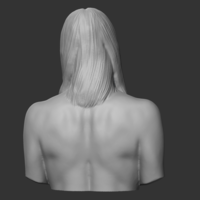 HD girl bust K 3D print model - Thumbnail 8