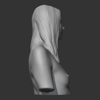 HD girl bust K 3D print model - Thumbnail 9