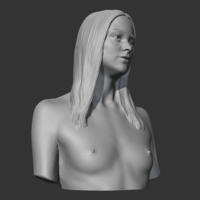 HD girl bust K 3D print model - Thumbnail 10