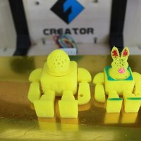 Small robot and rabbit 3D Printing 46985