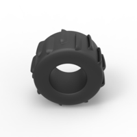 Diecast mud dragster rear tire Scale 1 to 25 - Thumbnail 6