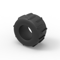 Diecast mud dragster rear tire Scale 1 to 25 - Thumbnail 7