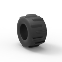 Diecast mud dragster rear tire Scale 1 to 25 - Thumbnail 8