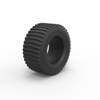 Diecast dirt dragster rear tire Scale 1 to 25 - Thumbnail 2