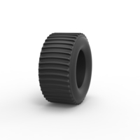 Diecast dirt dragster rear tire Scale 1 to 25 - Thumbnail 3