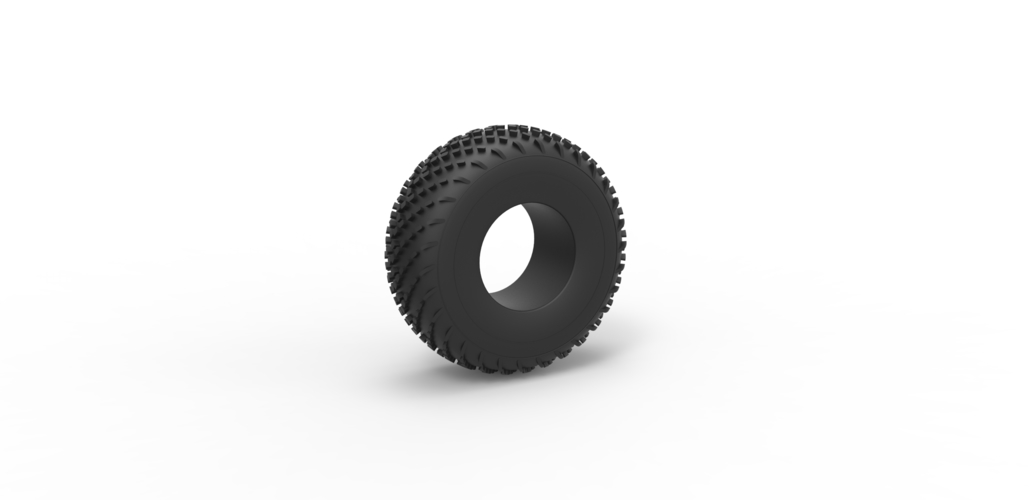 Diecast low pressure tire 2 Scale 1 to 25 3D Print 470131