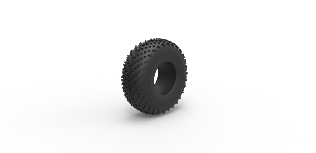 Diecast low pressure tire 2 Scale 1 to 25 3D Print 470132