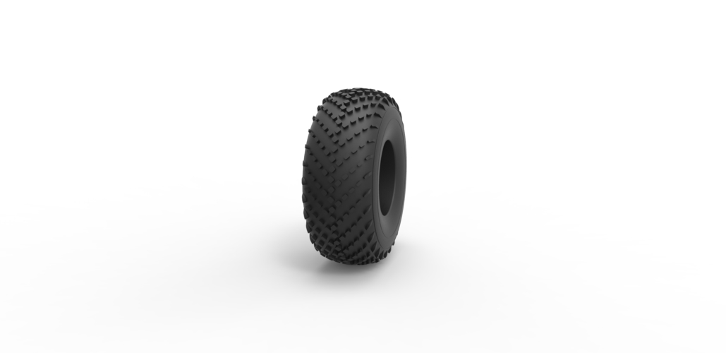 Diecast low pressure tire 2 Scale 1 to 25 3D Print 470133