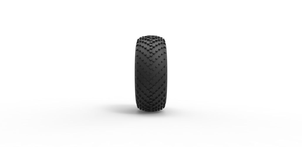 Diecast low pressure tire 2 Scale 1 to 25 3D Print 470134