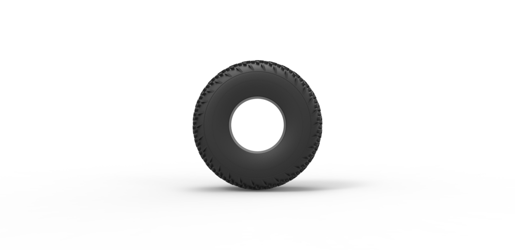 Diecast low pressure tire 2 Scale 1 to 25 3D Print 470135