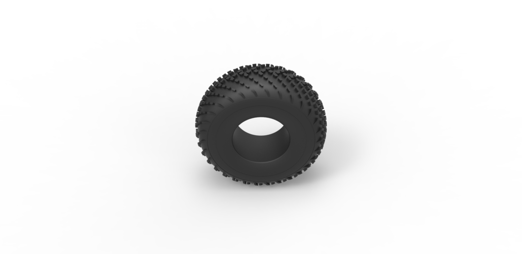 Diecast low pressure tire 2 Scale 1 to 25 3D Print 470136