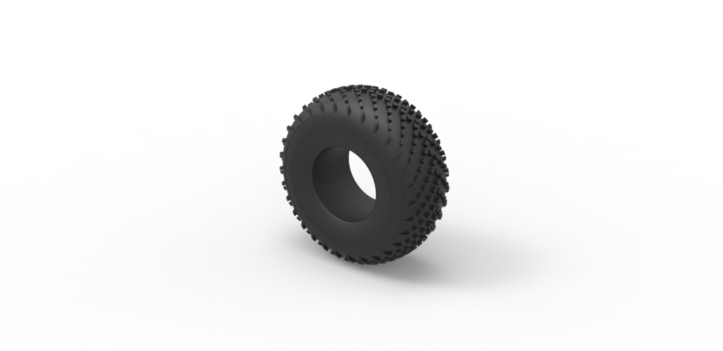 Diecast low pressure tire 2 Scale 1 to 25 3D Print 470137