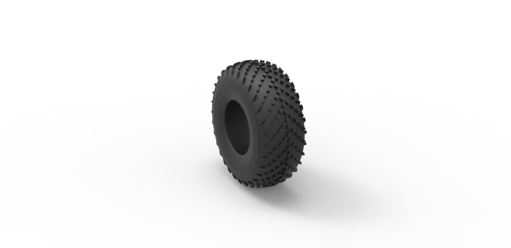 Diecast low pressure tire 2 Scale 1 to 25 3D Print 470138