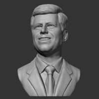 John F Kennedy 3D print model - Thumbnail 1