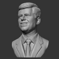 John F Kennedy 3D print model - Thumbnail 2