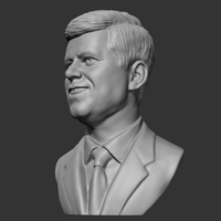 John F Kennedy 3D print model - Thumbnail 3