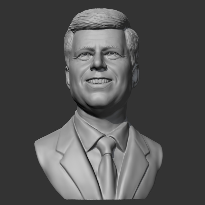 John F Kennedy 3D print model