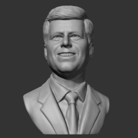 John F Kennedy 3D print model - Thumbnail 10